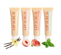 Lip Scrub Stick | Moisturizing Stick Lip Scrub,4X Lip Moisturizer Lip Care Products, Lip Plumper Lip Scrubs Set, Hydrating & Smoothing Lips