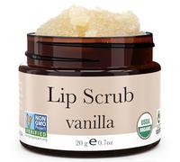 Lip Scrub, Vanilla Flavor - Organic Exfoliating Sugar Scrubs, Exfoliator for Chapped Dry Lips, Moisturizes With Fresh, Natural Ingredients; Best Before Balm; for Men and Women (1 Container)