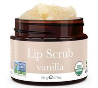 Lip Scrub, Vanilla Flavor - Organic Exfoliating Sugar Scrubs, Exfoliator for Chapped Dry Lips, Moisturizes With Fresh, Natural Ingredients; Best Before Balm; for Men and Women (1 Container)