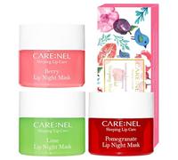 Lip Sleeping Mask 5g 3Set (Berry+Lime+Pomegranate), Korean Beauty, Lip gloss and Moisturizers Cream Long lasting, Night Treatments Lip balm Chapped for Cracked lips Maintaining moist lips (B+L+P)