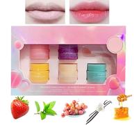 Lip Sleeping Mask Set - 5PCS Mini Day and Night Repair Balm for Dry Lips - Hydrating Overnight Lip Care, 3g Each