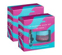 Lip Sleeping Mask Set - Berry Smoothie - Pack of 2 - Perfect for Anyone Who Likes to Keep Themselves Pampered - Includes Lip Mask and Silicone Applicator - a Great Gift for Teens