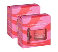 Lip Sleeping Mask Set - Raspberry Ripple - Pack of 2 - Perfect for Anyone Who Likes to Keep Themselves Pampered - Includes Lip Mask and Silicone Applicator - a Great Gift for Teens