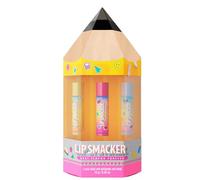 Lip Smacker, Back to School Collection, Pencil Box Lip Balm Trio, 3-Piece Lip Balm Set for Kids, Back to School Themed Giftset in a Cute Pencil-Shaped Package, Fun Lip Balm for Kids