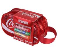 Lip Smacker Coca-Cola Handy Bag Set, 3 Children's Lip Balms with Original Coca-Cola Flavor, Transparent and Hydrating Formula