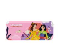 Lip Smacker Disney Princess Artisan Picnic Beauty Tin, Three-Level Kids' Makeup Set with Glossy LipGloss, Bright EyeShadows, Makeup Applicators, and Hair Accessories