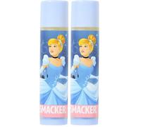 Lip Smacker Disney Princess Collection, Cinderella Single Lip Balm for Kids, Safe-to-Use and Color Free for a Natural Finish, Vanilla Sparkle Flavoured (Pack of 2)
