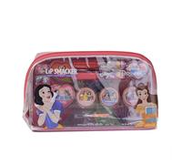Lip Smacker Disney Princess Essential Make-Up Bag, Makeup Set for Girls with Glossy LipGloss and Bright EyeShadows, Beauty Accessories for Hair and Makeup Included