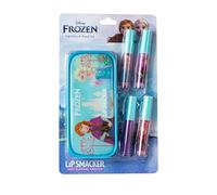 Lip Smacker Frozen Lip Gloss Set, Colorful Frozen-Inspired Make-up Giftset for Kids Including 4 Shiny Lip Glosses and a Winter Wonderland Celebration Pouch for your Kids' Princess Look On-the-Go