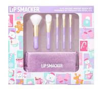 Lip Smacker Holiday Makeup Brush Set, 6-Piece Makeup Brushes Set for Face Powders, Creamy Blush, Eyeshadows and Eyeliners, All Within the Makeup Bag