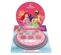 Lip Smacker Princess Shimmer Color Palette, 12-Piece Disney Princess Makeup Set for Kids Including Shimmer Creams, Blush and Makeup Brushes, Kids Makeup for Endless Fun, Disney Princess Gifts