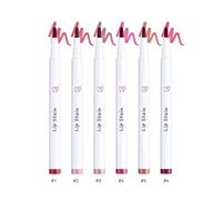 Lip Stain,Lip Tint Pen,Cream Glide Lip Liner,Long Lasting Colour Lip Marker,Hydrating Matt Lippen Liner Pens With 6 Colors To Choose,Waterproof,Moisturizing,Transfer-Proof,Lightweight (Set, 1.7ml)