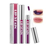 Lip Stain Long Lasting Liquid Lipstick with Applicator - Waterproof Matte Lip Gloss, Vibrant Light Pink and Deep Purple Smudge Proof Shades, Velvety Finish for All-Day Wear