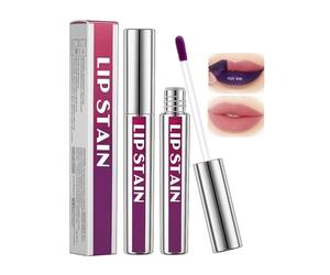 Lip Stain Long Lasting Liquid Lipstick with Applicator - Waterproof Matte Lip Gloss, Vibrant Light Pink and Deep Purple Smudge Proof Shades, Velvety Finish for All-Day Wear
