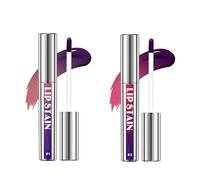 Lip Stain Peel off, 2 Colors Lip Stain Long Lasting Lip Liner Stain Peel off, Waterproof Lip Tint Lip Tattoo Magic Color Matte Natural Lipstick,Highly Pigmented & Non-stick Cup Lip Gloss for Women