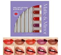 Lip Stain Set, Long Lasting Lipstick, Non Greasy Formula, Vibrant Lip Color Collection for Everyday Wear, Weddings, Dating, Travel, Home and Commuting Beauty Routine, Assorted Shades