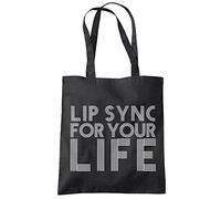 Lip Sync For Your Life - Tote Shopping Bag - Drag Queen Race One size black