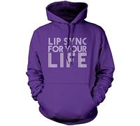 Lip Sync for Your Life - Unisex Hoodie - Drag Queen Race XL Purple