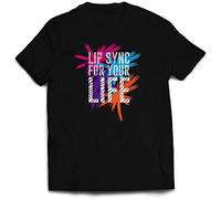 Lip Sync for Your Life Unisex T-Shirt - TV Drag Race Queen Tee Present (XL, Black)