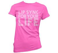 Lip Sync for Your Life - Womens T-Shirt - Drag Queen Race 10 Pink