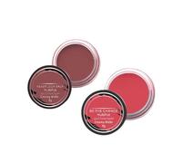 Lip Tint & Cheek Tint Multipot Combo - Rose Pink & Ruby Pink | 3-in-1 Tints for Lips, Cheeks & Eyelids | Enriched with Jojoba Oil & Vitamin E | Creamy Matte Finish