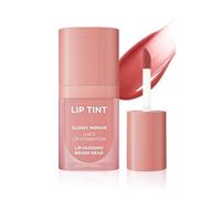 Lip Tint Glossy Mirror Long Lasting Lip Stain with Hydrating Formula Smudge Proof Kiss Proof Lightweight Non Sticky High Pigment Buildable Color 24hr Color Lock Doe Foot Applicator (DISCO CORAL)