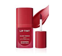 Lip Tint Glossy Mirror Long Lasting Lip Stain with Hydrating Formula Smudge Proof Kiss Proof Lightweight Non Sticky High Pigment Buildable Color 24hr Color Lock Doe Foot Applicator (CLASSIC RED)
