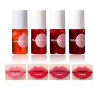 Lip Tint Stain Set, 4-Color Multi-Use Lip & Cheek Tint, Long Lasting, Lightweight, Waterproof & Transfer-Proof, Non-Sticky