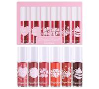 Lip Tint Stain, Tinted Lip & Cheek Stain, Moisturizing Lip Stain Set, 6PCS Non-sticky Lip Glow Tinted Lip Lipgloss Set Long Lasting Waterproof Lipstick Crystal Lip Tinted for Women and Teenage Girl