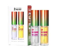 Lip Volume Gloss, Pack of 2, Nourishing Lip Filler, Long-Lasting Glossy Makeup Accessories & Easy Care for Day and Night