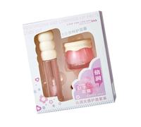 Lip with Lip Gloss Set Hydrating Plumping Care for Dry Lips Overnight Moisturizer Softens and Repair Lips Moisturizer Set