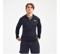 LIPATI Moderat Half Zip Long Sleeve Men's Top - Black, Perfect for Running and Training