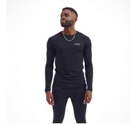 LIPATI Tynd Uld Long Sleeve Midlayer for Men - Black, Perfect for Cold Weather Running