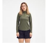 LIPATI Women's Moderate Half Zip Long Sleeve Top in Green for Running and Training - Perfect for Comfort and Performance