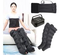 Lipedema Legs Treatment Massager, Air Compression Electric Leg Massager, for Circulation Arm Leg Waist Wraps Foot Ankles Calf Massage Machine, Adjustable Pressure for Pain Relief (2 Legs + 1 WAIS