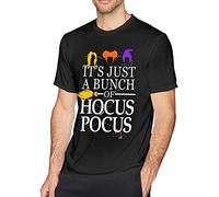 LIPENGH59 Mens Fashion It's Just A Bunch of Hocus Pocus Tshirts Black(Medium)