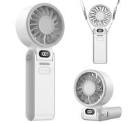 LIPETY Portable Turbo HandHeld Fan - Mini Hand Held Fan 4000mah Battery Operated USB Rechargeable Personal Foldable Powerful Fans for Travel Camping Outdoor Office School Home