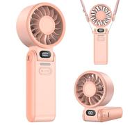 LIPETY Portable Turbo HandHeld Fan - Mini Hand Held Fan 4000mah Battery Operated USB Rechargeable Personal Foldable Powerful Fans for Travel Camping Outdoor Office School Home