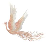 Lipfer 1pc Phoenix Embroidered Patches Flying Phoenix Birds Applique Embroidered Diy Craft Sew on Patches for Clothes Bag Hat