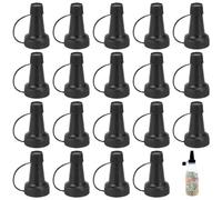 Lipfer 20 Pcs Water Gel Bead Bottle Caps Water Bullets Beads Refill Ammo Bottle Cover Lid Water Gel Bead Accessories for Gel Outdoor Game