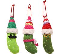 Lipfer 3 Pcs Green Spanish Banana Ornaments Christmas Hanging Decorations Christmas Ornaments Xmas Tree Pendant Christmas Tree Decorations
