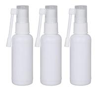 Lipfer 50ml White Plastic Empty Portable Nasal Spray Bottle with 360 Degree Rotation Atomizer Refillable Saline Water Cosmetic Perfume Storage Container for Travel Home