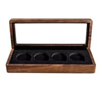 Lipfer Black Walnut Commemorative Coin Box - Wooden Storage Gift Packaging Collection Display Case for Coins