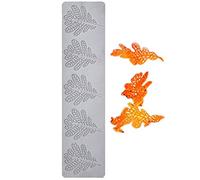 Lipfer Cake Fondant Mold 1pc Leaf Shape Embossing Mat Chocolate Mould Reusable Lace Silicone Mold for Cake Decorating