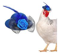 Lipfer Chicken Hats for Hens Tiny Pets Funny Halloween Accessories Feather Hat with Adjustable Elastic Chin Strap Rooster Duck Parrot Poultry Stylish Show Costume