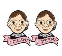 Lipfer Dissent Brooches Pins Ruth Bader Ginsburg Feminist Pin Rbg Dissent Lapel Pin Female Justice Brooches Pin for Women