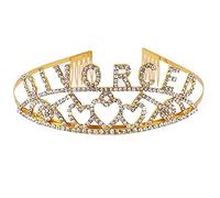 Lipfer Divorced Crowns and Tiaras, Rhinestone Crystal Divorced Crown for Women, Divorce Party Hair Accessories