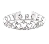 Lipfer Divorced Crowns and Tiaras, Rhinestone Crystal Divorced Crown for Women, Divorce Party Hair Accessories