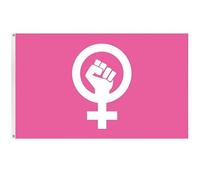 Lipfer Feminist Symbol Flag 3x5ft Poly - Women's Rights Uterus Rights Come and Take It Garden Yard Flag - Indoor Outdoor Home Decor Banner with 2 Brass Grommets