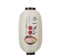 Lipfer Japanese Sushi Bar Hanging Lanterns, Traditional White Paper Ramen Lanterns Waterproof Home Yard Restaurant Decoration